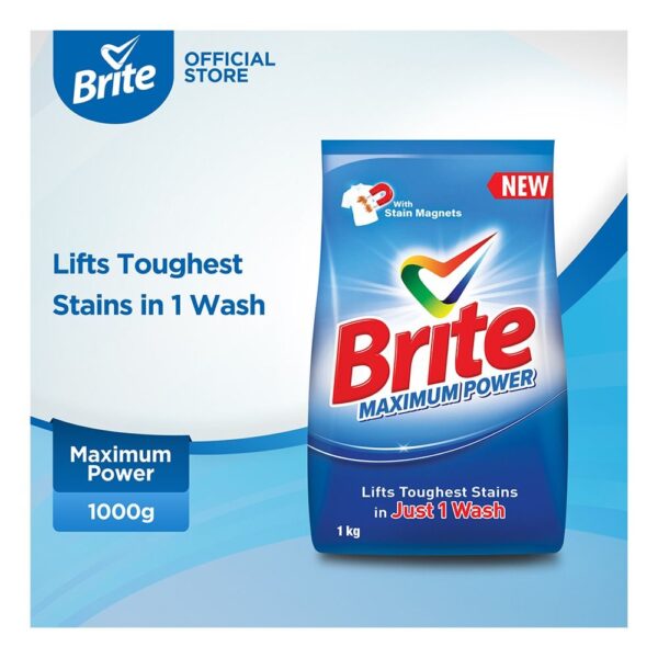 Brite Maximum Power Washing Powder 1KG