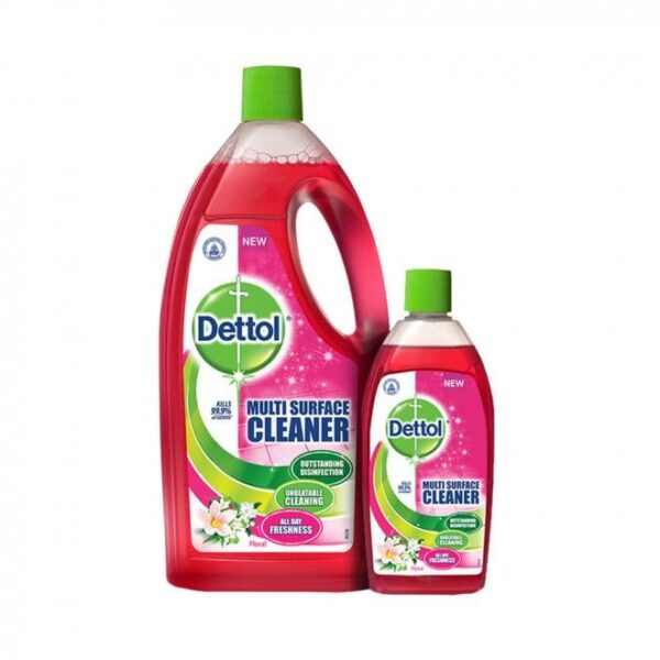 Dettol Multi-Purpose Floral Cleaner, 1000ml + 500ml, Save Rs.200/-