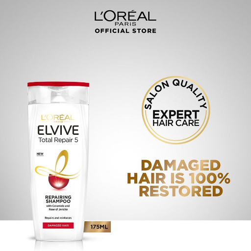 L'Oreal Paris Elvive Total Repair 5 Repairing Shampoo, 175ml