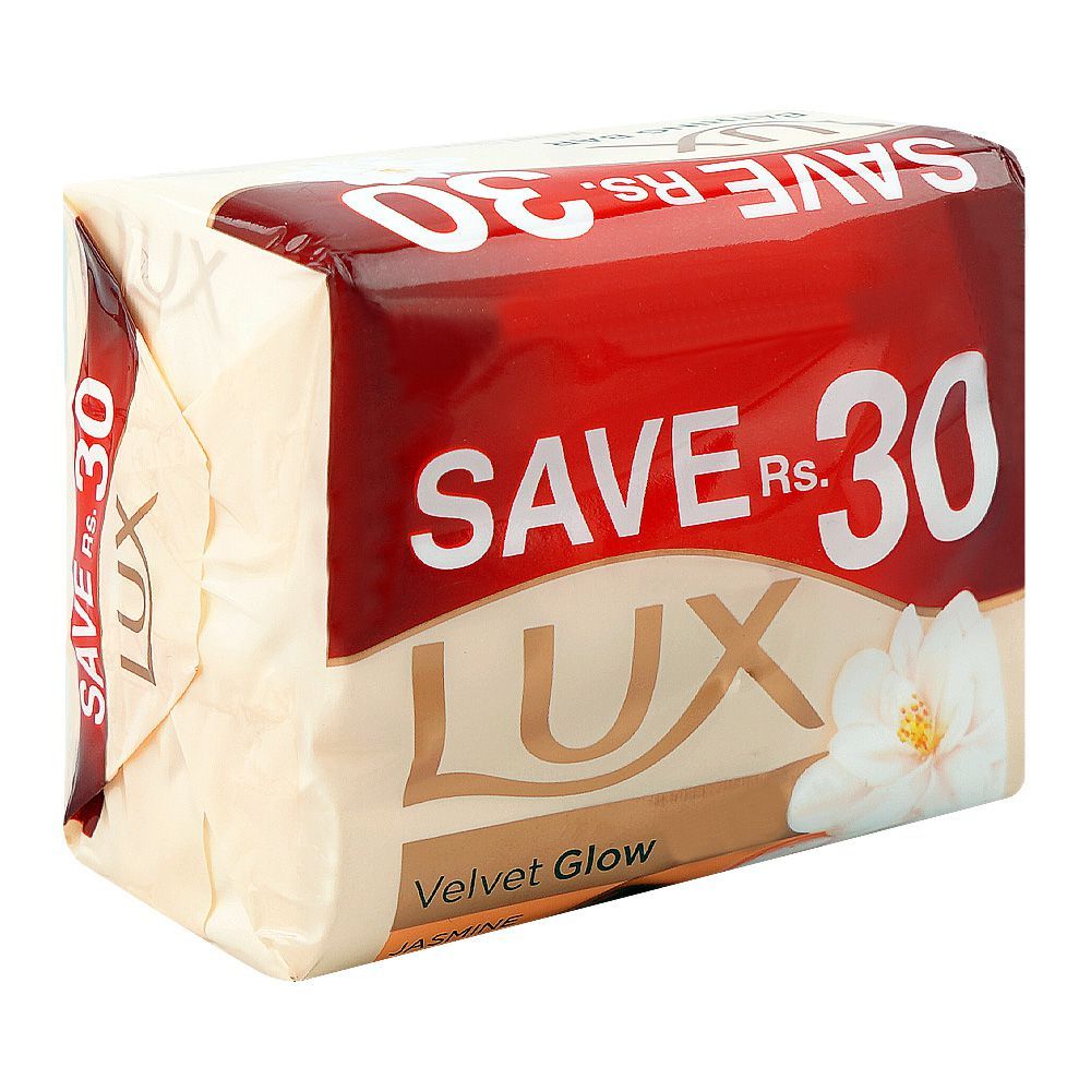Lux Velvet Glow Jasmine White Soap Trio Pack, 3 x 123GM
