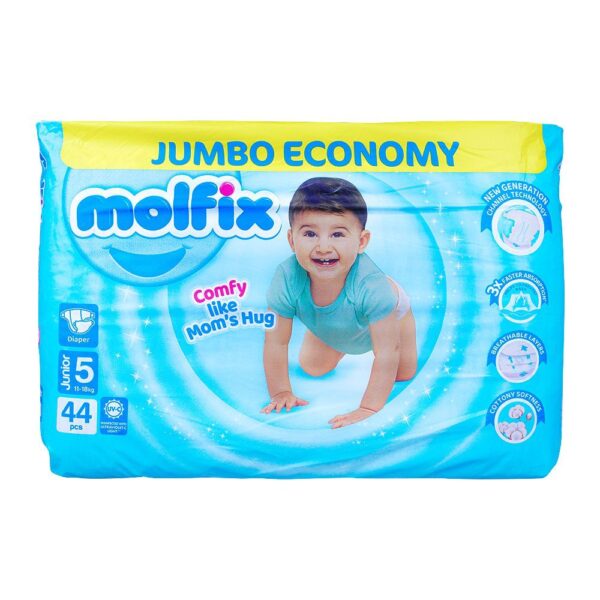 Molfix Diaper 5 Junior Jumbo Economy, 11-18 KG, 44-Pack