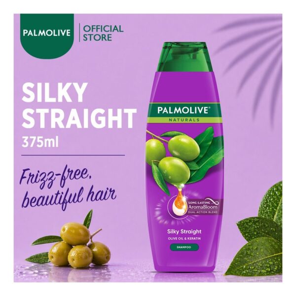 Palmolive Silky Straight Shampoo, 375ML