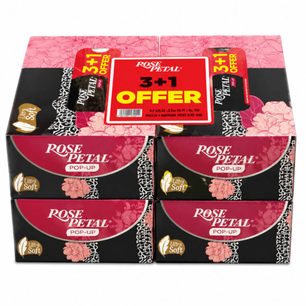 Rose Petal Pop Up Tissue 3+1 OFFER