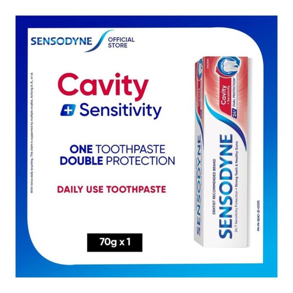 Sensodyne Cavity + Sensitivity Toothpaste, 70g