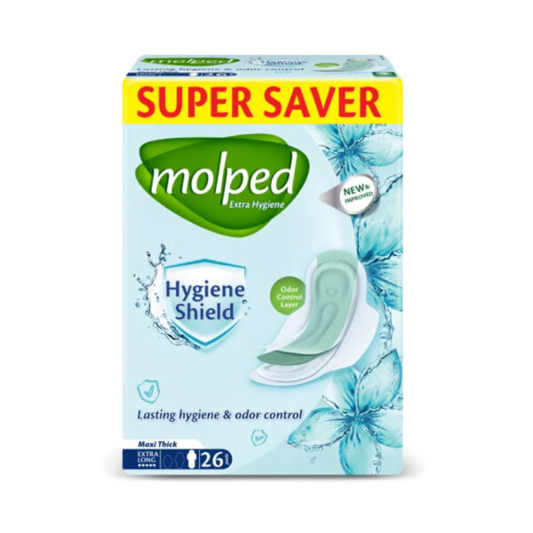 Molped Maxi Hygiene Shield Extra Long Trio Pack - 26 Pads