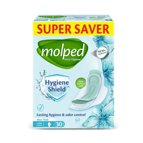 Molped Maxi Hygiene Shield Long Trio Pack - 30 Pads