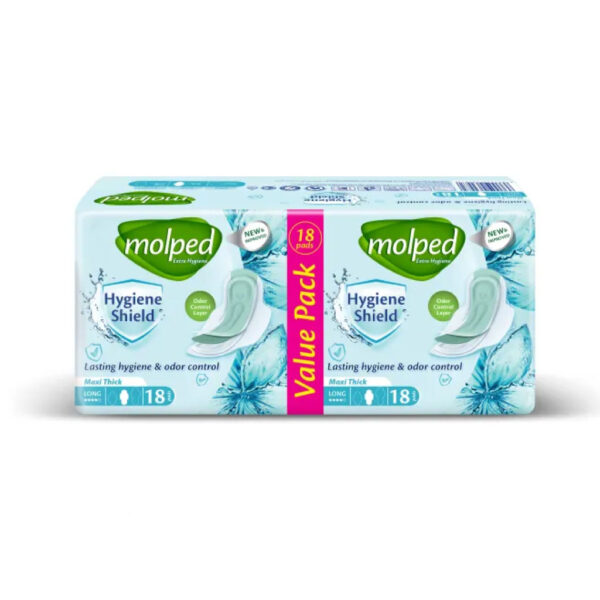 Molped Maxi Hygiene Shield Long Value Pack - 18 Pads