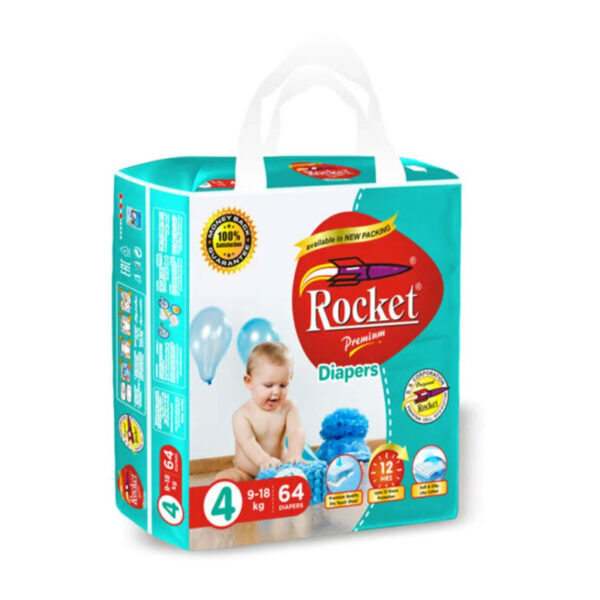 Rocket Premium Diapers, Jumbo Economy, LARGE