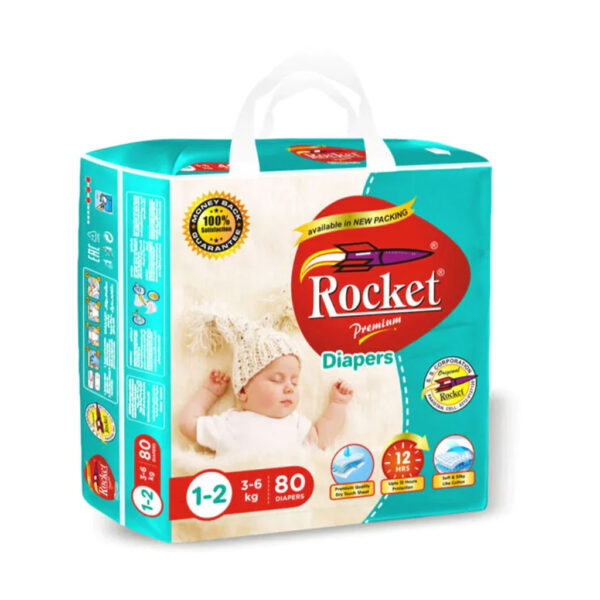 Rocket Premium Diapers, Jumbo Economy, SMALL