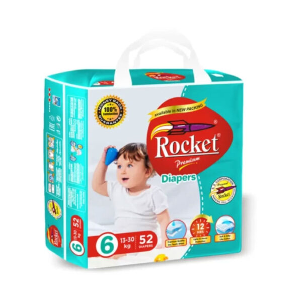 Rocket Premium Diapers, Jumbo Economy, XXL
