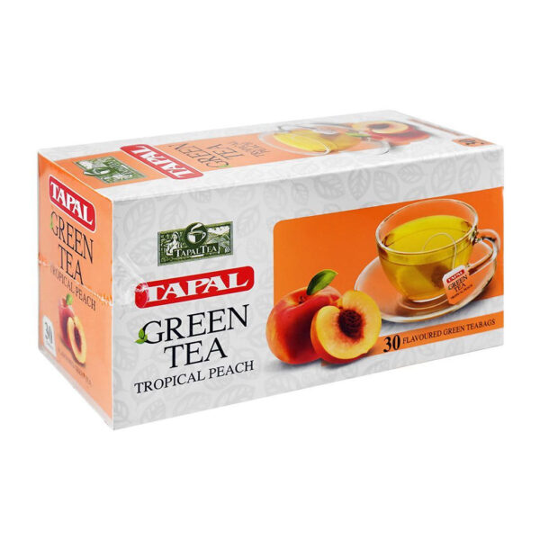 Tapal Tropical Peach Green Tea Bags 30-Pack