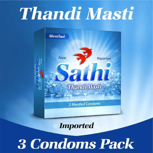 Sathi Menthol Condoms (3 Pack) – Refreshing Cooling Effect