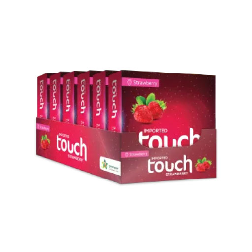 Touch Strawberry Flavored Condom Dispenser - Pack of 3 - 18 Pieces (6 x 3's)