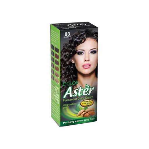 Aster Permanent Color Cream 03 Dark Brown