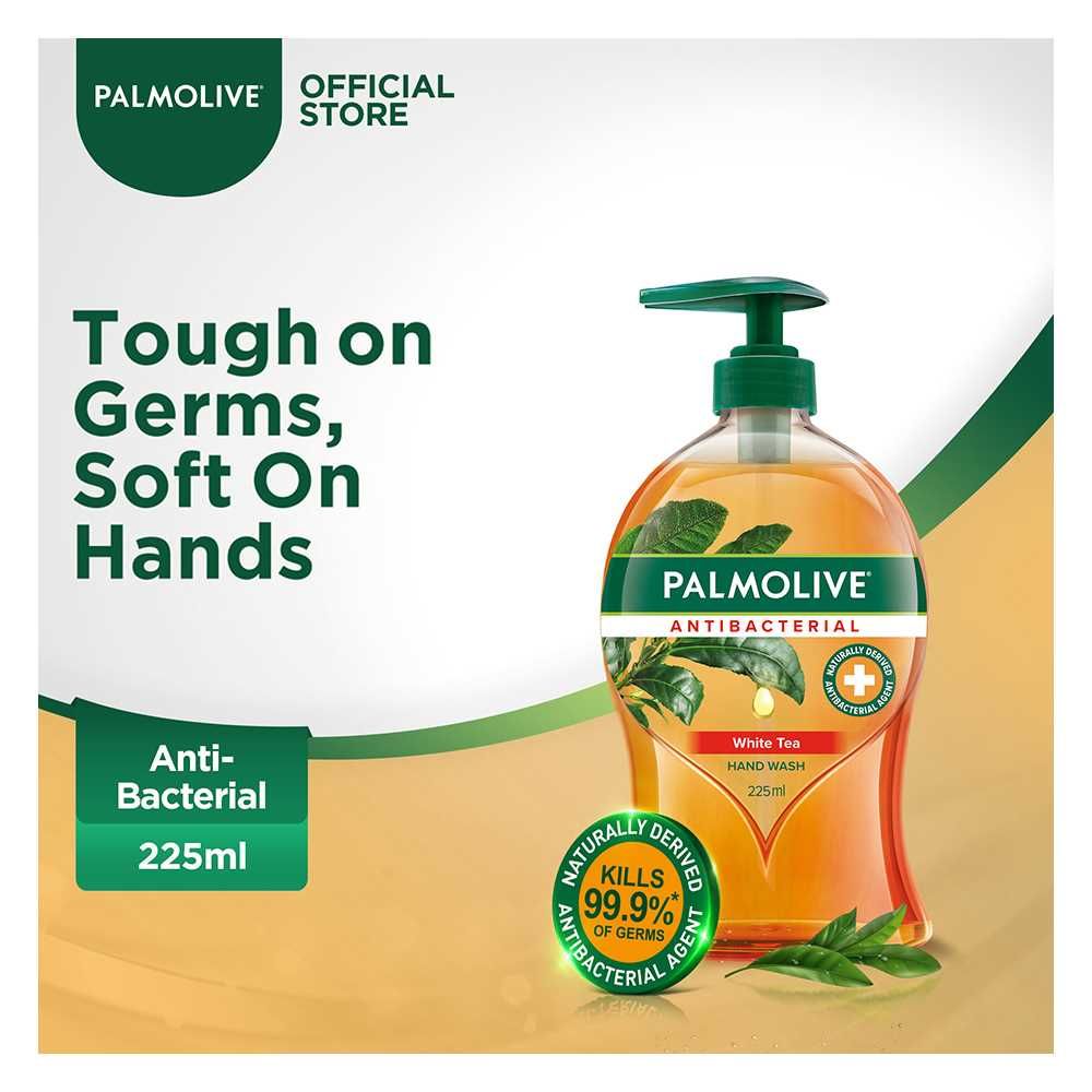 Palmolive Antibacterial White Tea Hand Wash, 225ML
